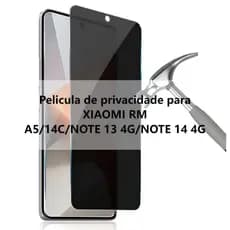 Película de privacidade Anti-Spy Flexível Para Redmi A5 15Pro 14C Note13 4G Note14 4G