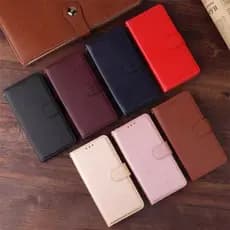 Capa Carteira em Couro Samsung Galaxy A06 com Porta Cartão e Fecho Magnetico Case
