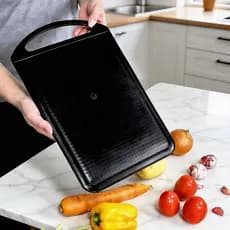 1 Tabua Preta Grande de Carne Legumes Multiuso Super Resistente Atóxica 34x23