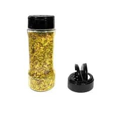 Pote Plástico 130ml para Tempero Condimentos com Tampa Dosadora Dupla
