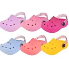 Chinelo Modelo Babuche Infantil Lindo Leve Sandália Papete Cores Com Glitter