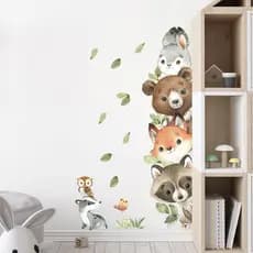 Adesivos de parede bonitos, adesivos de parede autoadesivos de animais pequenos, adesivos de porta, adesivos de decoraçã