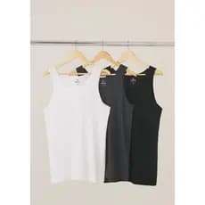 Kit 3 Regatas Masculinas Slim
