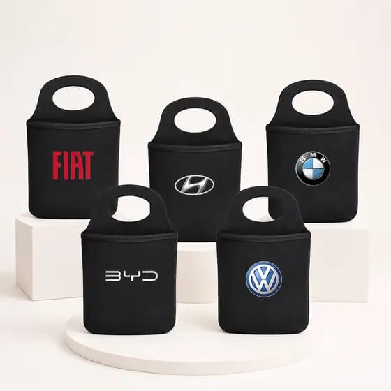 Lixeira Automotiva Neoprene Acolchoada Porta Lixo Universal Para Carro Caminhonete SUV