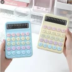 Calculadora Kawaii Runzon Max Grande Visor 12 Dígitos Escolar Escritório Finanças Silenciosa Portátil Design Fofo
