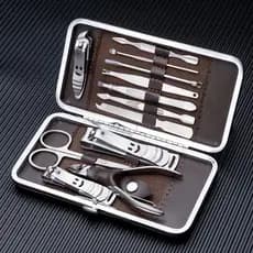 Kit 10/12/16/19/22 Cortador De Unha Manicure Portatil Estojo Pinca Tesoura