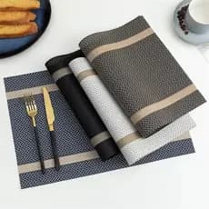 kit 6 peças Jogo Americano Retangular para Mesa Posta –  Peças para Cozinha e Jantar Elegante