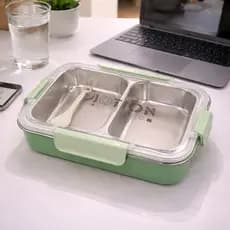 Marmita 800ml Aço Inox com Vedação e 2 Compartimentos | Marmita Anti Vazamento, Térmica, Ideal para Trabalho e Escola