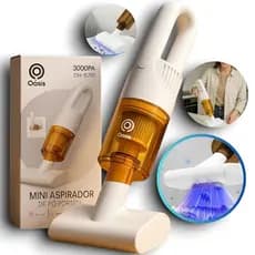 Aspirador Portátil UV Sem Fio – Remove Ácaros, Recarregável USB para Sofá, Carro e Casa