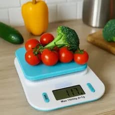 Balança Digital Cozinha 15kg | Visor LCD | Precisão de 1g | Funciona com 2 Pilhas AAA | Fácil de Usar