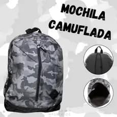Mochila Unissex Camuflada Com Bolso Lateral E Frontal Viagem Escola Faculdade Trabalho