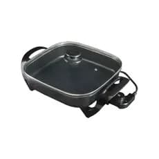 PANELA ELETRICA MANGIARE PRETA QUADRADA 30CM 1500W 127V/220V - AGRATTO