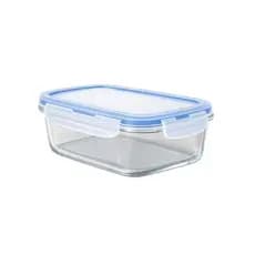 Kit com 1/3/5 Potes de Vidro 1040ml Hermético Marmita Fit com Tampa 4 Travas