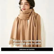 Cachecol Inverno Lenço Pashmina Xale Echarpe GROSSO E FINO Feminino