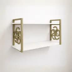 Kit 2 Prateleiras com Suporte Estilo Industrial Luxo Nichos Sala Cozinha Quarto Banheiro Organizador
