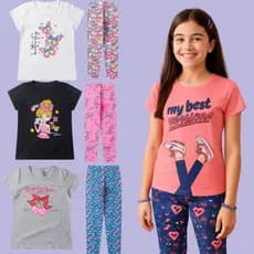 Kit 6 Peças Conjunto Infantil Juvenil Calça e Blusa Feminino Barato Atacado Tamanho 10 ao 16 anos