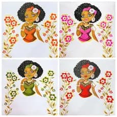 Pano Para Fazer Saia De Crochê Bonequinha Mulata 30 Peças Tamanho Grande 70 x 43 Kit Estampado