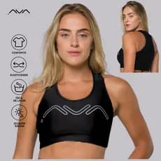 Top Feminino Suplex Poliamida Academia Alta Sustentação AVA Fitness Originals