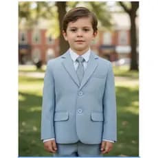 Terno Infantil Juvenil Masculino Melange Azul Bebe Super Promoção