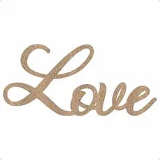 Letreiro Decorativo Love em MDF 3mm Letreiro Festa 60x28 Cm
