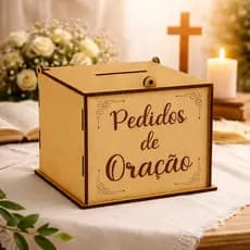 Cofre Pedidos De Oração Mdf Para Igreja Casamento Festa