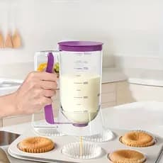 Jarra Dispenser Dosador Medidor de Massas 900ml p/ Cupcake Panqueca Waffle Crepe Bolo Confeitaria