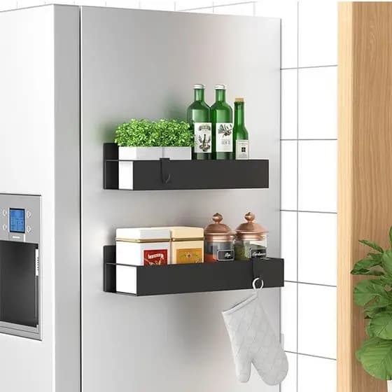 KIT2 Suporte Magnético Para Geladeira,Cozinha Organizador Magnético para Geladeira com Ímã Forte para Organização