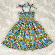 Vestido de Alcinha com Elastex Bebê Menina Infantil