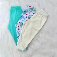 Kit 3 Calças Masculinas Infantil Algodão Estampa Desenho Liso Frio Bebê Menino Moletom