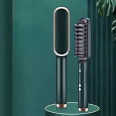 Escova Alisadora 5 em 1 - Alisa, Seca, Hidrata, Modela e Anti-Frizz