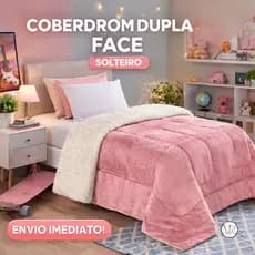 Coberdrom Edredom Coberta Cobertor La Carneiro SOLTEIRO Sherpa Dupla Face Manta Felpuda Everest  Cor Lisa