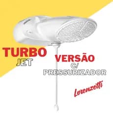 CHUVEIRO LORENZETTI TOP JET TURBO COM PRESSURIZADOR EMBUTIDO – DUCHA MULTITEMPERATURAS – 110V / 220V