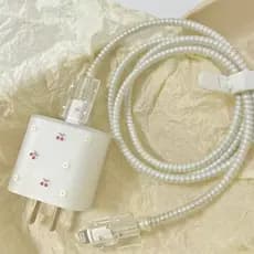 Cabeça De Carregamento Proteger Caso Capa + Cabo + Enrolladores De Silicone Padrão