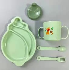 Conjunto Refeição Infantil Completo 4 Peças – Ideal para Primeiras Papinhas e Aprendizado Envio Aleatorio