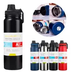 Garrafa Térmica 800ml garrafa espacial Quente Frio Com Isolamento Térmico De Grande Capacidade Preto entrega imediata