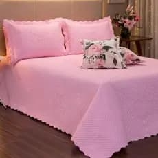 SOLTEIRO CASAL QUEEN Cobre Leito FLORENCE 05 Peças - Colcha Premium Exclusiva Micropercal 400 Fios