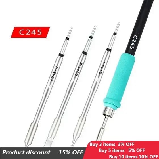 Universal C210 C245 C115 T12 Pontas De Ferro De Solda Compatível Estação T210 T245 T115 Lidar Com Núcleo De Aquecimento