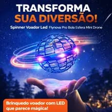 Spinner Voador Led Flynova Pro Bola Esfera Mini Drone