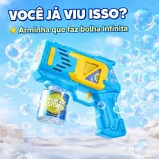 Brinquedo arminha de bolha de sabão colorido infantil - máquina de bolha de sabão