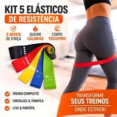 kit 5 Faixas Elástica de Resistência para yoga Pilates Treino Academia- Entrega Rapido