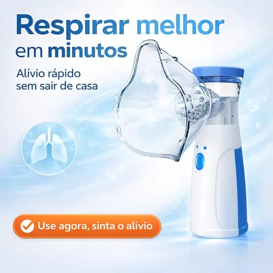 Inalador Nebulizador Portátil Ultrassônico Atomizador De Baixo Nó Para Crianças E Adultos