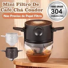 Mini Filtro De Café Chá Coador De Café Reutilizável Portátil Inox