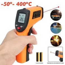 Termômetro Industrial Digital Infravermelho Cozinha Laser Medição Temperatura Industrial -55º- 400ºc