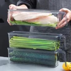 Caixa de Armazenamento de Geladeira Perfeita para Legumes Frutas Comidas e Bebidas
