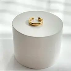 Piercing Fake Argola Lisa Tubo Banhado a Ouro 18k - Modelo Mel