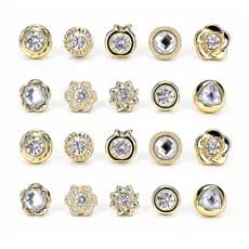 20 Peças Broche Pin Botton Para Roupa Sortidos Pérola e Strass Acessórios Femininos