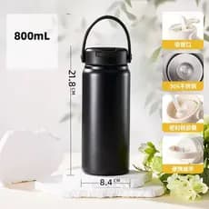 Garrafa Térmica inox 800ml garrafa espacial Quente Frio Com Isolamento Térmico com canudo 1368