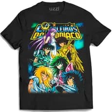 Camiseta Premium Desenho Cavaleiros do Zodíaco Moda Nerd Moda Streetwear Otaku Envio Rápido 2025