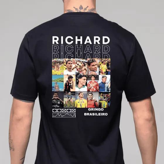 Camiseta Jogador Richard Rios Futebol Lenda Camisa Unissex Premium 100% Algodão Fio 30.1 2025