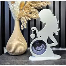 Porta-Ultrassom Silhueta Gestante Personalizável 🤰 - Presente Chá Revelação - Impressão 3D PLA